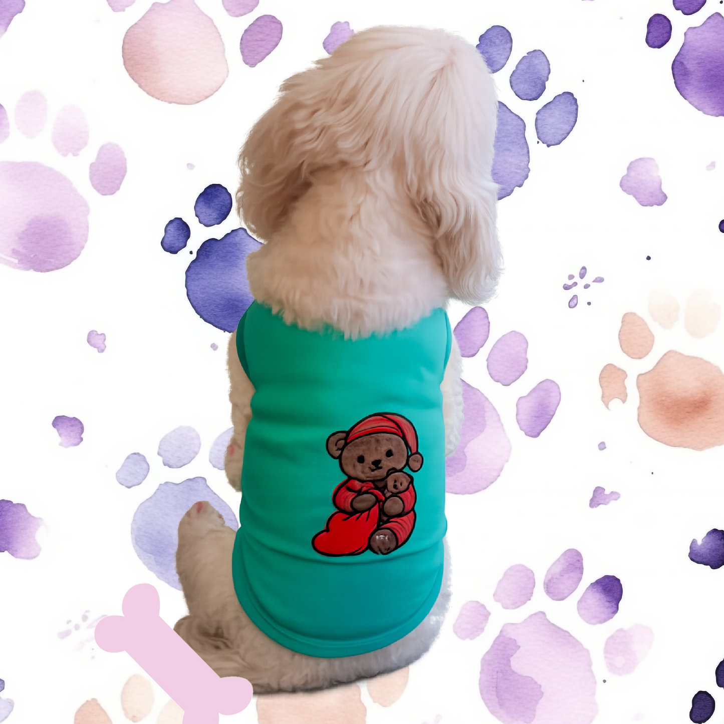 Embroidered Teddy Bear Dog Shirt – Cute Puppy & Small Pet Apparel
