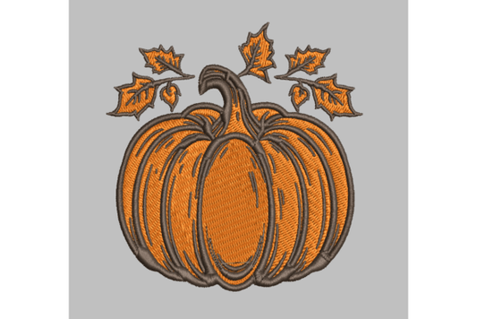 Fall Pumpkin Machine Embroidery