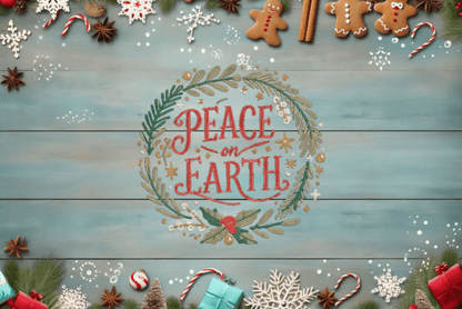 Peace on Earth Embroidery File Christmas