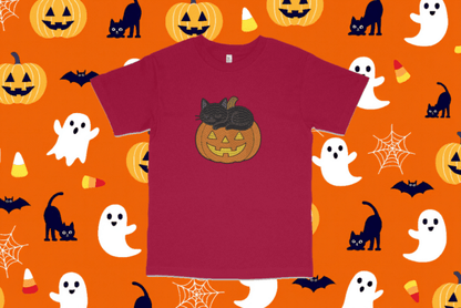 Pumpkin Cat Halloween Machine Embroidery