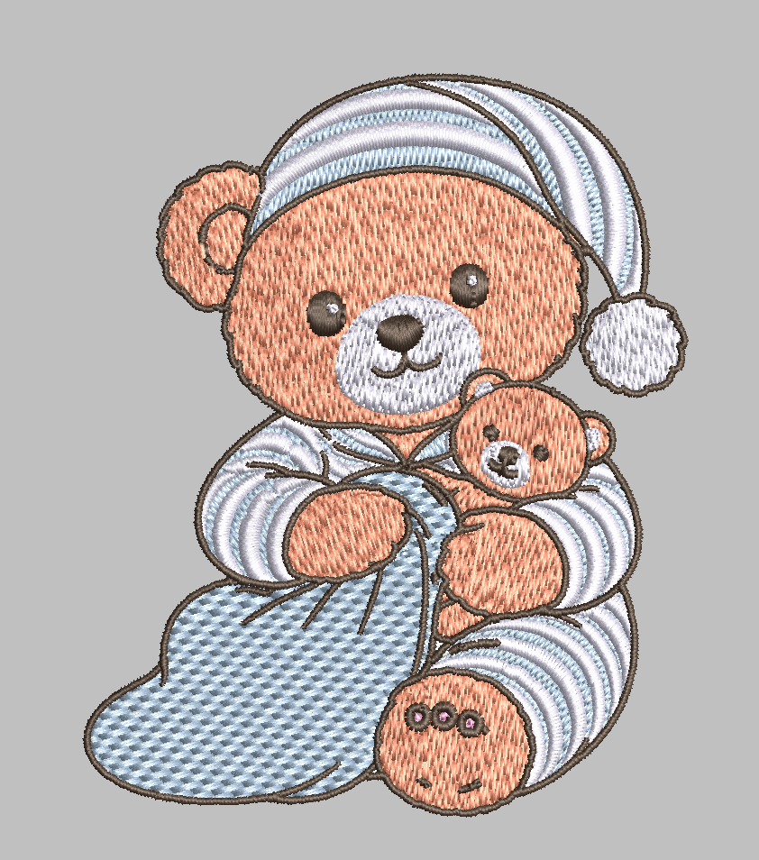 Sleeping Teddy Bear Multiple File Formats and Sizes!
