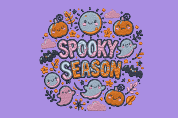 Spooky Season Cute Halloween Embroidery