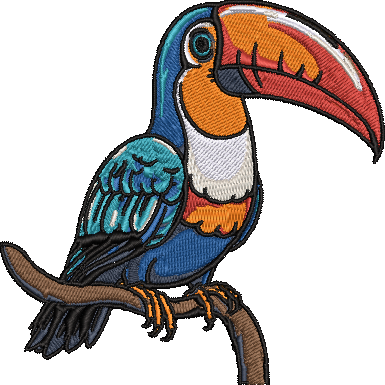 Toucan Embroidery files Multiple sizes