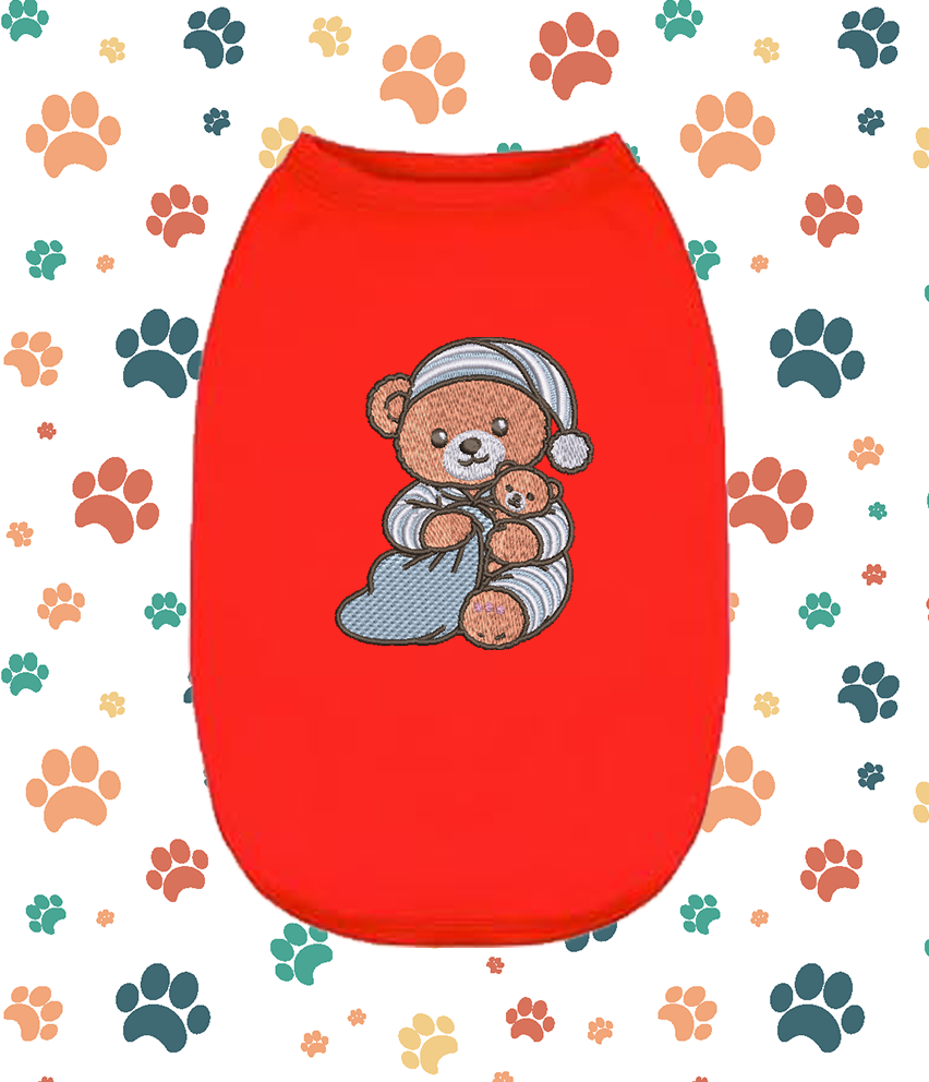 Embroidered Teddy Bear Dog Shirt – Cute Puppy &amp; Small Pet Apparel