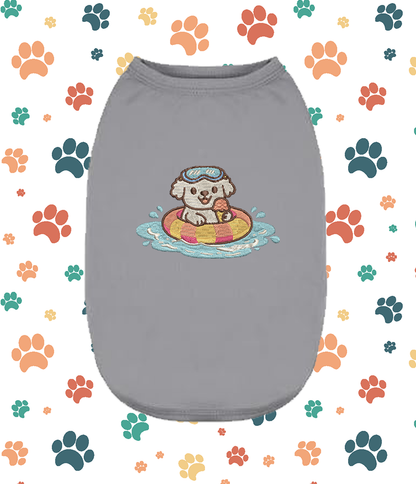 Embroidered Maltese in Tube Dog Shirt – Cute Puppy Small Pet Apparel