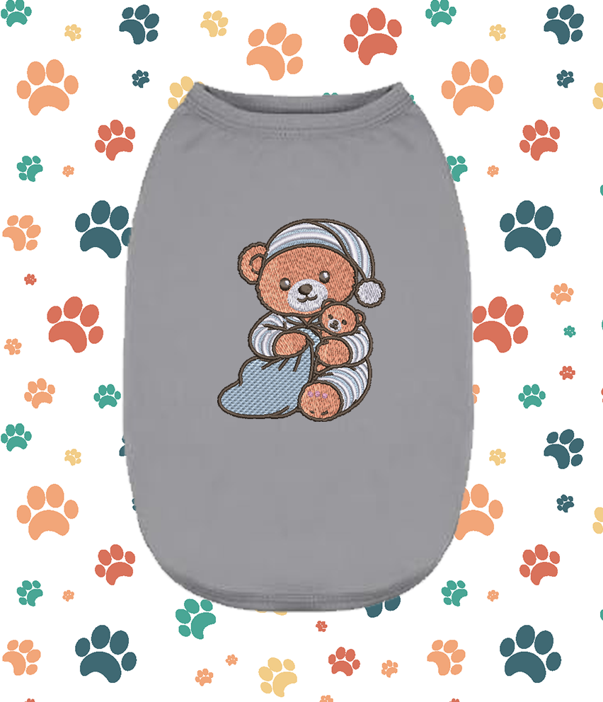 Embroidered Teddy Bear Dog Shirt – Cute Puppy &amp; Small Pet Apparel