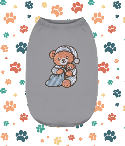 Embroidered Teddy Bear Dog Shirt – Cute Puppy &amp; Small Pet Apparel