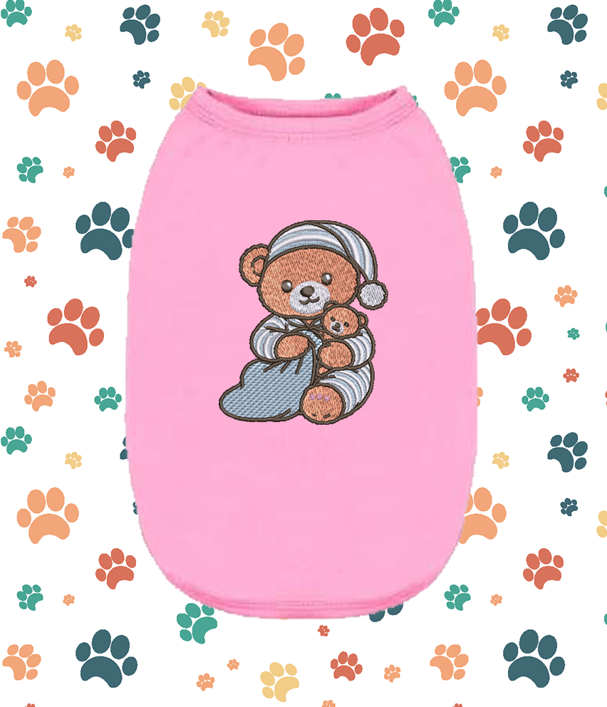 Embroidered Teddy Bear Dog Shirt – Cute Puppy &amp; Small Pet Apparel