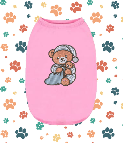 Embroidered Teddy Bear Dog Shirt – Cute Puppy &amp; Small Pet Apparel