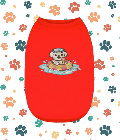 Embroidered Maltese in Tube Dog Shirt – Cute Puppy Small Pet Apparel