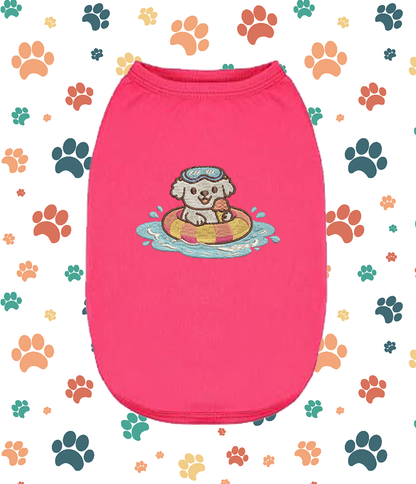 Embroidered Maltese in Tube Dog Shirt – Cute Puppy Small Pet Apparel