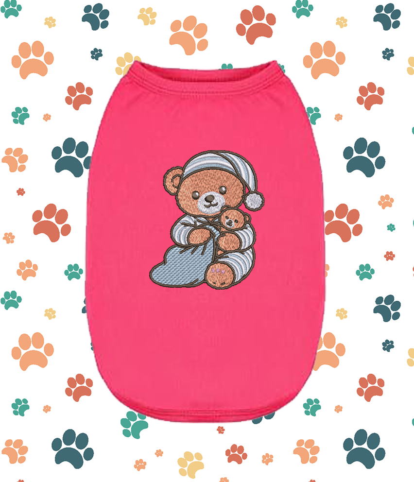 Embroidered Teddy Bear Dog Shirt – Cute Puppy &amp; Small Pet Apparel