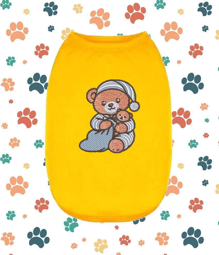 Embroidered Teddy Bear Dog Shirt – Cute Puppy &amp; Small Pet Apparel