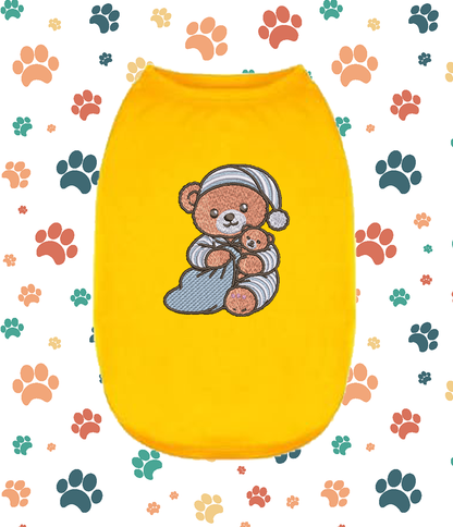 Embroidered Teddy Bear Dog Shirt – Cute Puppy &amp; Small Pet Apparel