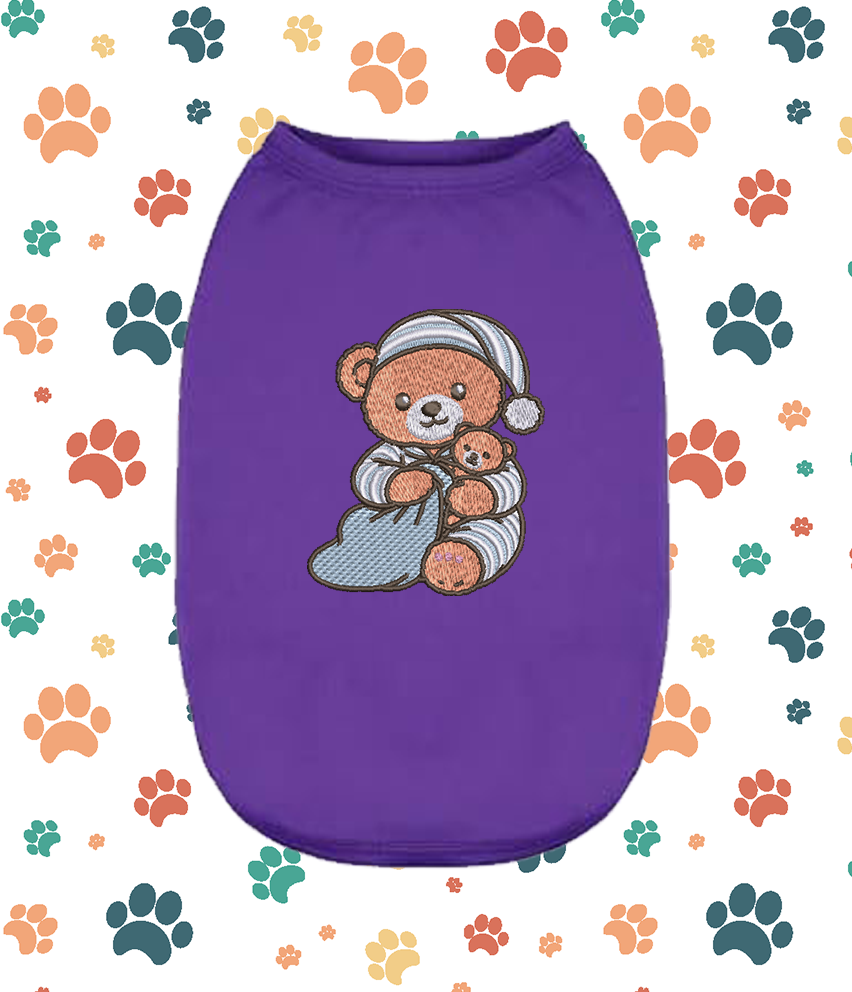 Embroidered Teddy Bear Dog Shirt – Cute Puppy &amp; Small Pet Apparel