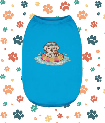 Embroidered Maltese in Tube Dog Shirt – Cute Puppy Small Pet Apparel