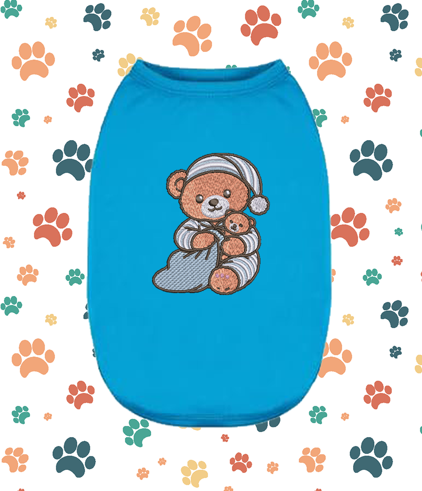 Embroidered Teddy Bear Dog Shirt – Cute Puppy &amp; Small Pet Apparel