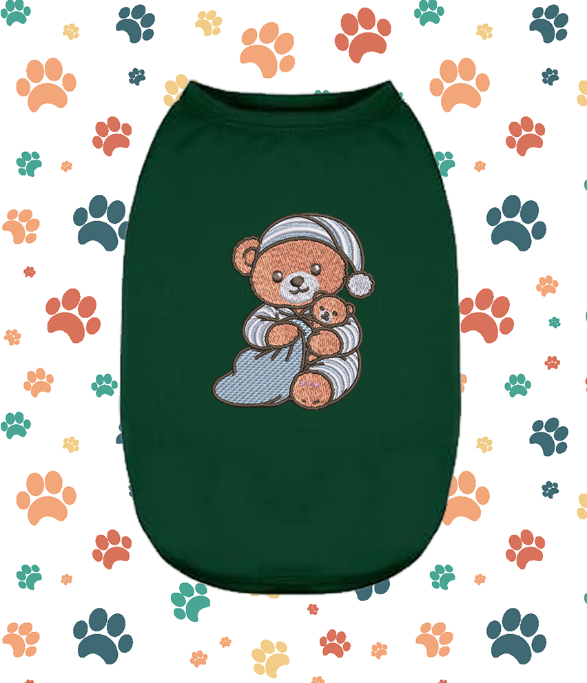 Embroidered Teddy Bear Dog Shirt – Cute Puppy &amp; Small Pet Apparel
