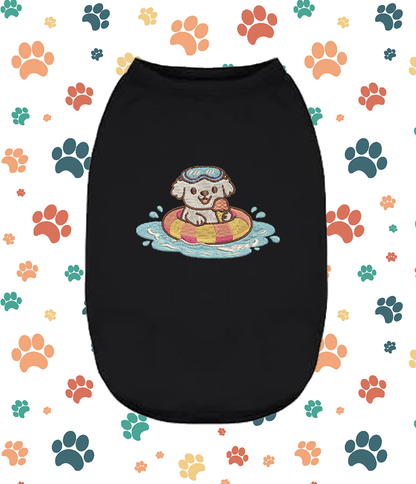 Embroidered Maltese in Tube Dog Shirt – Cute Puppy Small Pet Apparel