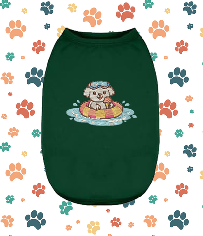 Embroidered Maltese in Tube Dog Shirt – Cute Puppy Small Pet Apparel