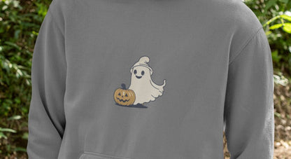 Ghost with Pumpkin 4 FILES! Embroidery Design, Halloween Embroidery Design, 3 sizes, Instant Download